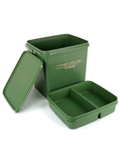 Găleată dreptunghiulară cu Capac și Tăviță Carp Pro, 10L