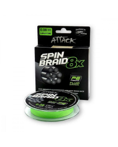 Formax - Fir Textil Attack Spinbraid 8X Verde Fluo 150m / 0,12mm