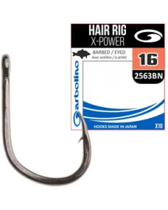 Carlige Garbolino Hair Rig X-Power 2563BN , Nr.12 , 10buc/plic