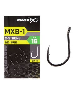 Carlige Matrix MXB-1 Barbed Eyed BLK NR.18