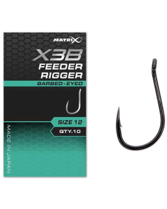 Carlige Feeder Matrix X3b Feeder Rigger , Barbed, Nr.14, 10buc/pac
