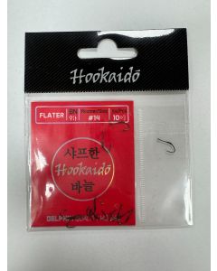 Carlige Delphin Hookaido FLATER Ring, Black Nickel Nr.10, 10+1buc/plic