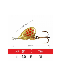 LUKRIS ROTATIVA MAPSO REDER CUPRU CR 4.5g / 2 / 6 / 55mm